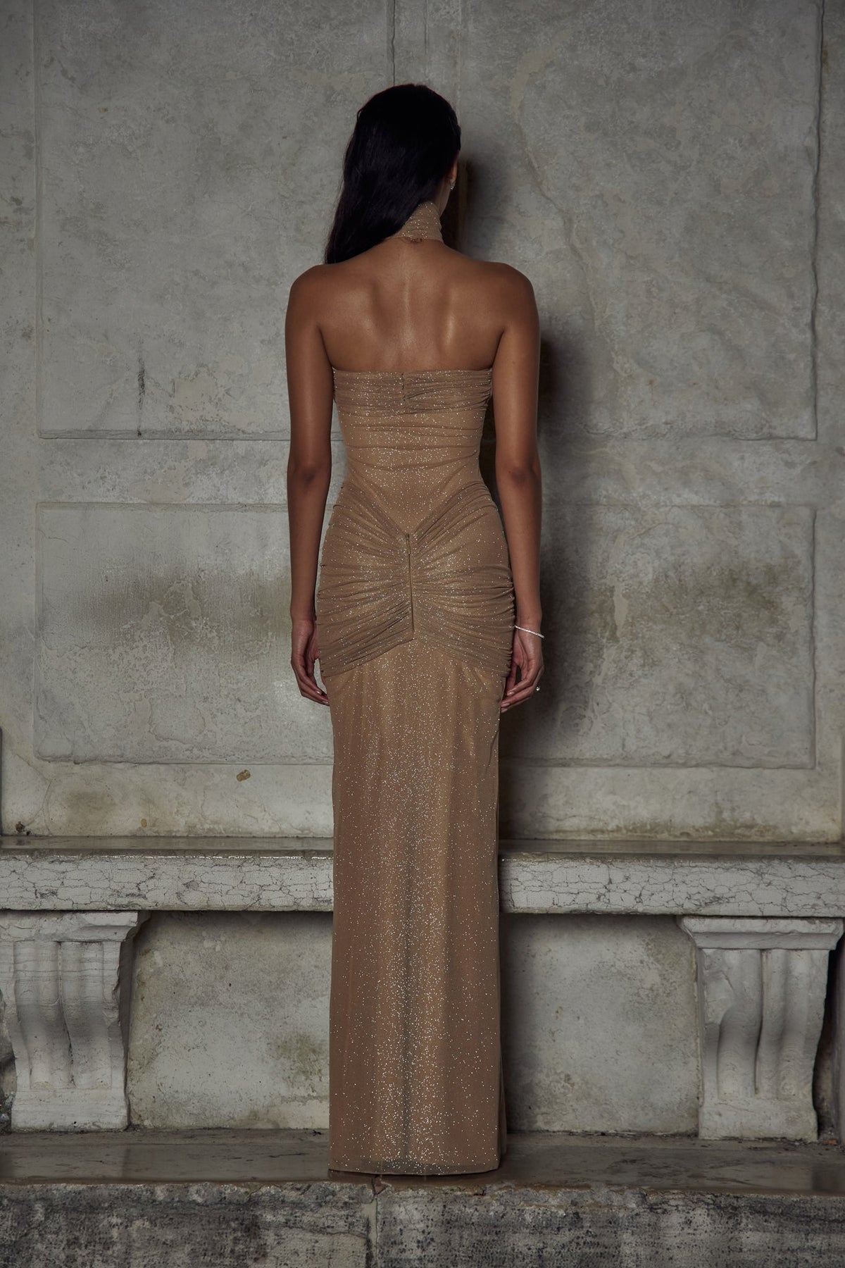 Women's Strapless Maxi Evening Dress