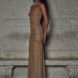 Women's Strapless Maxi Evening Dress