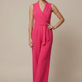 Lucy | Weites Bein Langarm Jumpsuit