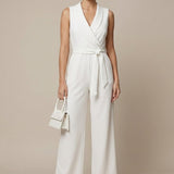 Lucy | Weites Bein Langarm Jumpsuit