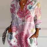 Gabriella | Kerbenausschnitt Mixed Print Bluse