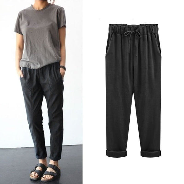 Ulkka | Damen Sommer Bequem Hosen | Leicht